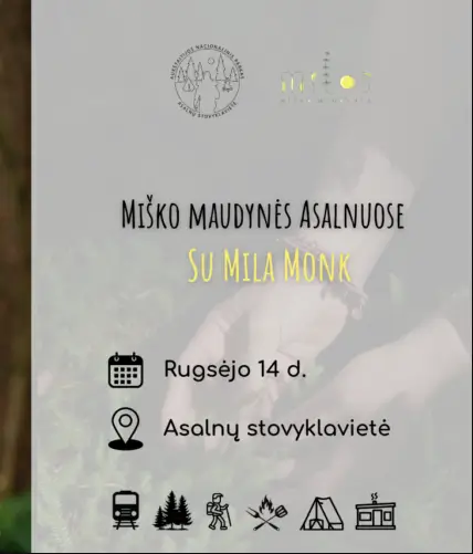 Miško maudynės Asalnuose su Mila Monk1 2024.09.14 Miško maudynės Asalnuose